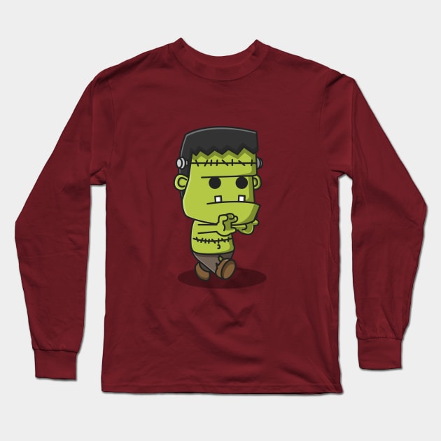 cute zombie Long Sleeve T-Shirt by fflat hds